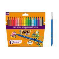 Etui carton 18 feutres Visa pointe fine 880 - Bic