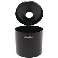 Cendrier mural noir en acier anti-feu avec couvercle étouffoir - 1.5L - Image 2