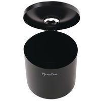 Cendrier mural noir en acier anti-feu avec couvercle étouffoir - 1.5L - Image 3