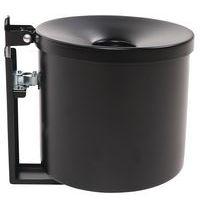 Cendrier mural noir en acier anti-feu avec couvercle étouffoir - 1.5L - Image 5