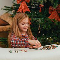 Set de 300 perles en bois rondes thème noël ø 8 mm - Image 2