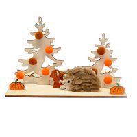 Set de 5 photophores en bois, 17x10,2 - thème automne - Image 2