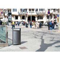 Poubelle Titan 95 L acier noir martelé - Image 4