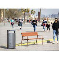 Poubelle Titan 95 L acier noir martelé - Image 2