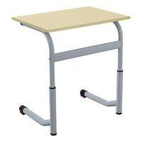Table Forum plateau mélaminé beige chants  plaqués 70x50 Réglable 9006 gris thumbnail image 2