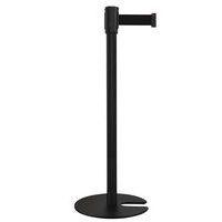 Poteau noir sangle noir 2m base emboîtable noir - Image principale