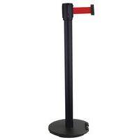 Poteau noir à sangle 5 m - Acier - Socle à roulettes - Manutan Expert - Image 5