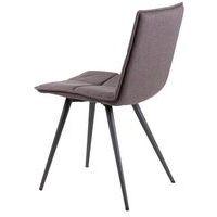 Lot de 4 chaises Zoé pied métal Anthracite tissu Gris thumbnail image 2