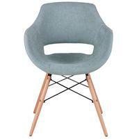 Lot de 4 fauteuils Nadine pieds bois naturel tissu menthe thumbnail image 3