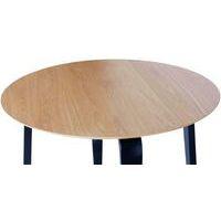 Table réunion Nora Ø 100 cm Chêne/Noir thumbnail image 2