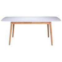 Table réunion Kenna extensible 140 180x75x80 cm Chêne/Blanc thumbnail image 2