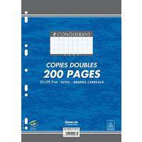 Etui 50 copies doubles 200 pages 70g A4 perforées seyes - Conquerant