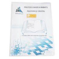 Protège-cahier A4 plastique 2 grands rabats cristal transparent épaisseur: 20/100e - Incolore - Image principale