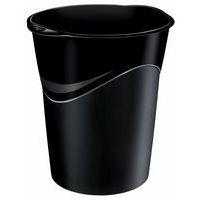 Corbeille à papier parois pleines Ø29 cm - noir recyclé - CEP