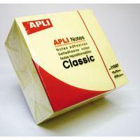 Cube 400 feuilles de notes repositionnables 75x75 mm jaune - Apli thumbnail image