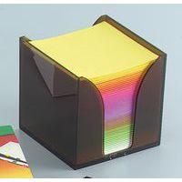 Boite plastique de papier de note 9x9 cm arc-en-ciel - Image principale