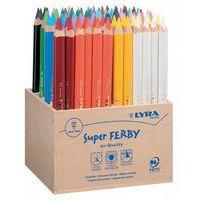 Lot 96 crayons super ferby 24 couleurs 18cm Ø mine 6,25 mm - Lyra