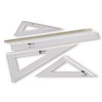 Équerre plastique 60°, graduation 20 cm, hypoténuse 24,5 cm - Image principale