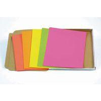 Paquet 100 feuilles affiche fluo A4 couleurs assorties - 90 g thumbnail image