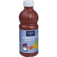 Flacon 500 ml, couleurs acryliques glossy lefranc & bourgeois - terre de sienne brûlée - Image principale