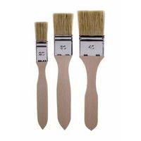 Lot de 3 brosses plates, manches plats