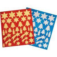 Pochette 10 feuilles gommettes or et argent - Image principale