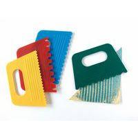 Lot de 4 peignes à cran en plastique rigide