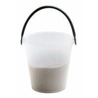 Seau translucide plastique