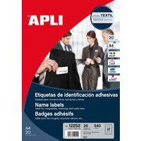 Boite 540 badges textile 63,5 x 29,6 mm - Apli