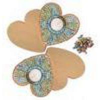 Atelier créatif de mosaïques - bougeoirs cœur 13x13 cm - Image principale