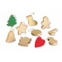Lot 10 formes noël carton assorties à suspendre