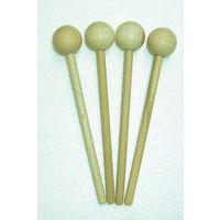 Lot de 4 battants en bois, longueur 17 cm