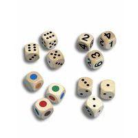 Set de 12 dés en bois verni - Image principale