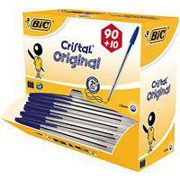 Stylo bille moyenne Bic Cristal (Pack de 100) bleu - Image principale