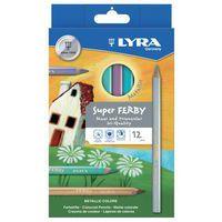 Pochette 12 crayons de couleur métallisés gros module Lyra - Image principale