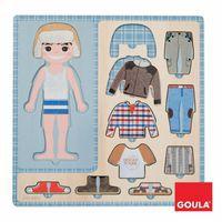 Puzzle encastrement 10 pièces je m'habille garçon - Image principale