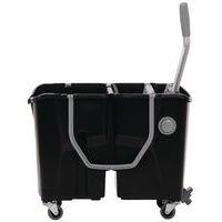 Chariot de lavage double seau 2 x 15 L avec presse à plat thumbnail image 5