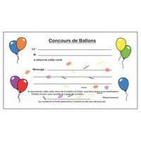 Carte de lâcher de ballons sans cavalier