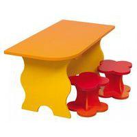 Le coin repas table et 2 tabourets fleurs - Jb bois