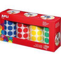 Ensemble 4 rouleaux gommettes rondes Ø20 mm 4 couleurs - Apli Kids
