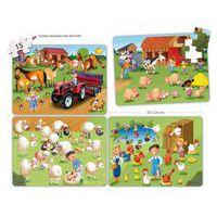 Set de 4 puzzles connectables la ferme - Akros