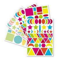 Pochette 20 planches gommettes formes géométriques assorties - Maildor