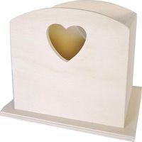 Pot à crayon coeur en bois à décorer 120x110x110 mm