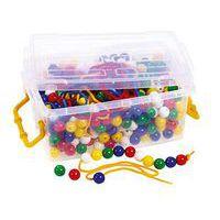 Bac 900 perles plastiques géantes couleurs assorties,16 lacets offerts thumbnail image