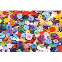 Sachet 200g boutons plastique tailles et couleurs assorties