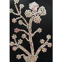 Sachet 150 boutons bois assortis ' fleurs '