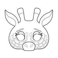 Bloc de 24 masques à colorier, thème les animaux - Image principale