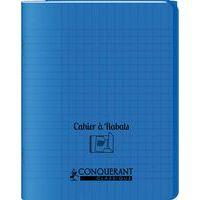 Cahier avec rabats 96 pages seyes, format 17 x 22 cm Polypropylène - Bleu - Image principale