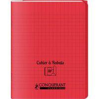 Cahier avec rabats 96 pages seyes, format 24 x 32 cm Polypropylène - Rouge - Image principale