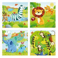 Puzzles progressifs les animaux sauvages